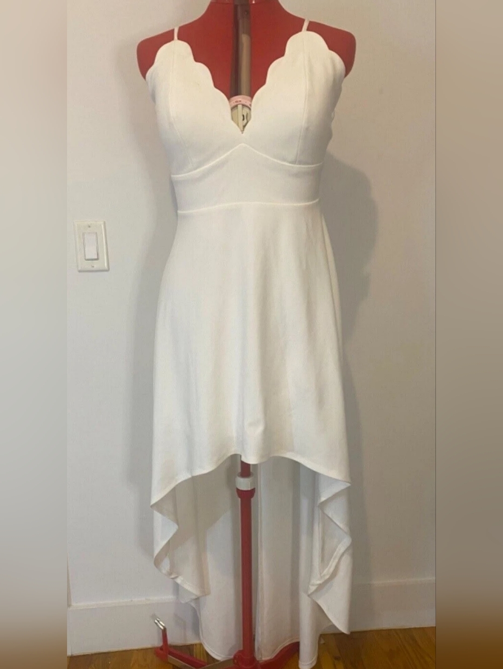 David's Bridal High-Low V-Neck Women’s Dress